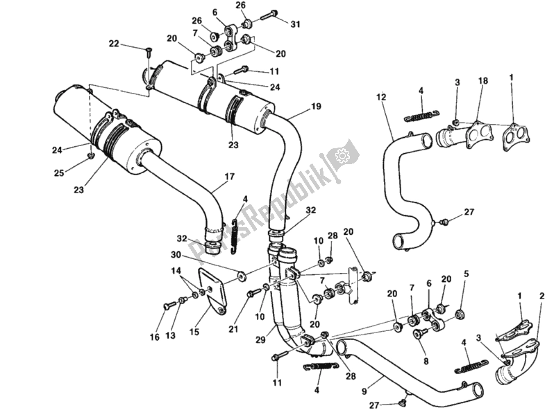 Todas las partes para Sistema De Escape de Ducati Superbike 916 Senna 1998